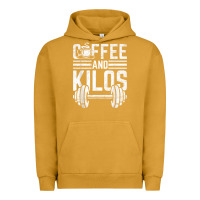 Pigment Peanut Butter Coffee And Kilos Weightlifting Gift Urban Hoodie - ArtChic