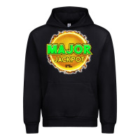 Black MAJOR JACKPOT Design - Pokie Designs Urban Hoodie - ArtChic