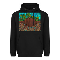 Black custom cactus and sunflowers leopard turquoise Heavyweight Hoodie - Artiststas