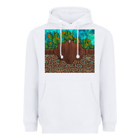 White custom cactus and sunflowers leopard turquoise Heavyweight Hoodie - Artiststas