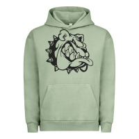 Pigment Oil Green english bulldog Urban Hoodie - ArtChic