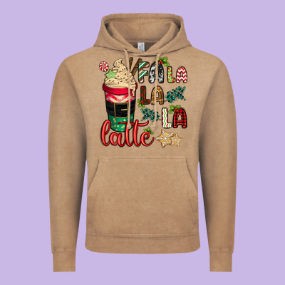 Fa La La La Latte Vintage Hoodie Designed By Cowgirlartshop