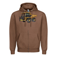 Chestnut Mining Truck Zipper Hoodie - LillyAllenDesigns