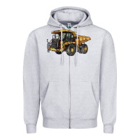 Heather Grey Mining Truck Zipper Hoodie - LillyAllenDesigns