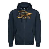 Navy Mining Truck Zipper Hoodie - LillyAllenDesigns