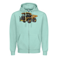Seafoam Mining Truck Zipper Hoodie - LillyAllenDesigns