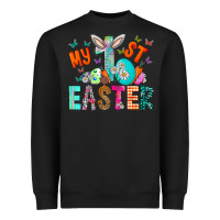 Black My 1st Easter Heavyweight Sweatshirt - CowhideDigitalArt