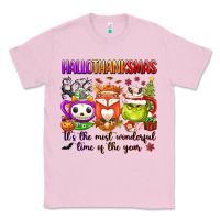 Bubblegum Pink hallothanksmas its the most wonderful time of the Classic Tee - texasbilliewilder