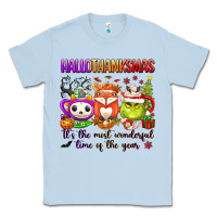 Dusty Blue hallothanksmas its the most wonderful time of the Classic Tee - texasbilliewilder