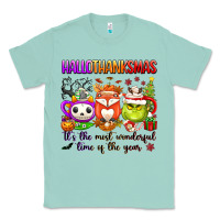Seafoam hallothanksmas its the most wonderful time of the Classic Tee - texasbilliewilder