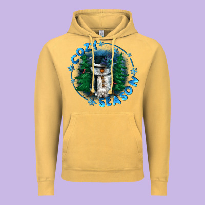 Cozy Season Vintage Hoodie Designed By Cowgirlartshop