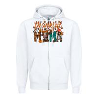 White thankful mama cow Zipper Hoodie - RacoonDesign