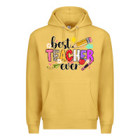Antique Gold iBest Teacher Ever Premium Hoodie - CowhideDigitalArt