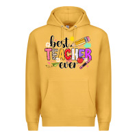 Mustard iBest Teacher Ever Premium Hoodie - CowhideDigitalArt