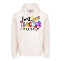 Pale Pink iBest Teacher Ever Premium Hoodie - CowhideDigitalArt