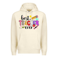 Sandshell iBest Teacher Ever Premium Hoodie - CowhideDigitalArt