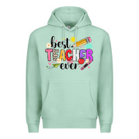 Seafoam iBest Teacher Ever Premium Hoodie - CowhideDigitalArt