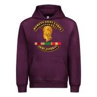 Mauve Wine Womens Army Corps Vietnam Era Veteran Mother Day Gift Urban Hoodie - trangStudio