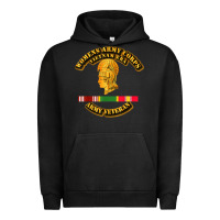 Pigment Black Womens Army Corps Vietnam Era Veteran Mother Day Gift Urban Hoodie - trangStudio