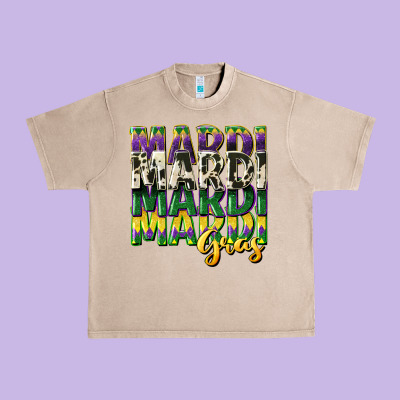 Cowhide Mardi Gras Urban Heavy Tee Designed By Cowgirlartshop