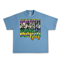 Pebble Blue cowhide mardi gras Urban Heavy Tee - CowGirlArtShop