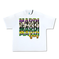White cowhide mardi gras Urban Heavy Tee - CowGirlArtShop