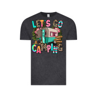 Vintage Black let's go camping Vintage Tee - RanaPortraitStore
