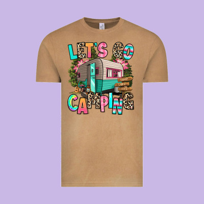 Let's Go Camping Vintage Tee Designed By Ranaportraitstore