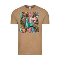 Vintage Coffee let's go camping Vintage Tee - RanaPortraitStore