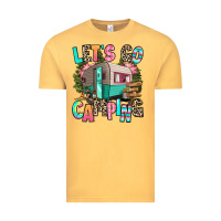 Vintage Mustard let's go camping Vintage Tee - RanaPortraitStore