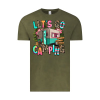 Vintage Olive let's go camping Vintage Tee - RanaPortraitStore