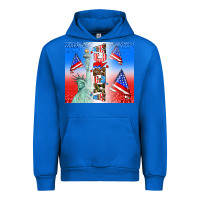 Cobalt american flag  and america Urban Hoodie - AdoDesignShop