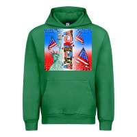 Emerald american flag  and america Urban Hoodie - AdoDesignShop