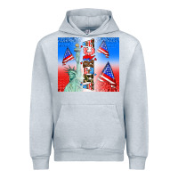 Heather Grey american flag  and america Urban Hoodie - AdoDesignShop