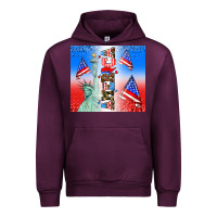 Mauve Wine american flag  and america Urban Hoodie - AdoDesignShop