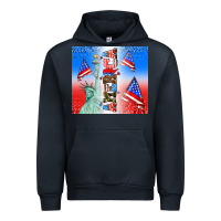 Navy american flag  and america Urban Hoodie - AdoDesignShop