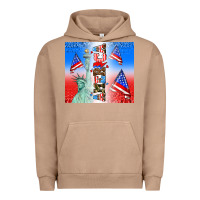 Pigment Burro american flag  and america Urban Hoodie - AdoDesignShop