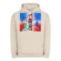 Pigment French Oak american flag  and america Urban Hoodie - AdoDesignShop