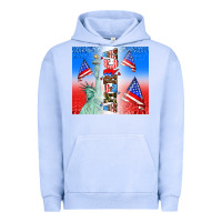 Pigment Grape Ice american flag  and america Urban Hoodie - AdoDesignShop