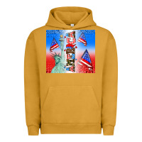 Pigment Peanut Butter american flag  and america Urban Hoodie - AdoDesignShop