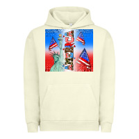 Pigment Pistachio american flag  and america Urban Hoodie - AdoDesignShop