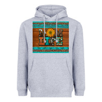 Heather Grey mom life leopard cowhide turquoise aztec Heavyweight Hoodie - Artiststas