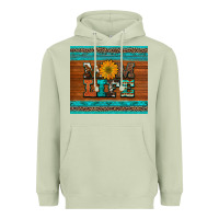 Matcha mom life leopard cowhide turquoise aztec Heavyweight Hoodie - Artiststas