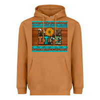 Meerkat mom life leopard cowhide turquoise aztec Heavyweight Hoodie - Artiststas