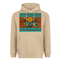 Mushroom mom life leopard cowhide turquoise aztec Heavyweight Hoodie - Artiststas
