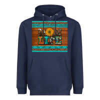 Navy mom life leopard cowhide turquoise aztec Heavyweight Hoodie - Artiststas