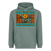 Sage mom life leopard cowhide turquoise aztec Heavyweight Hoodie - Artiststas