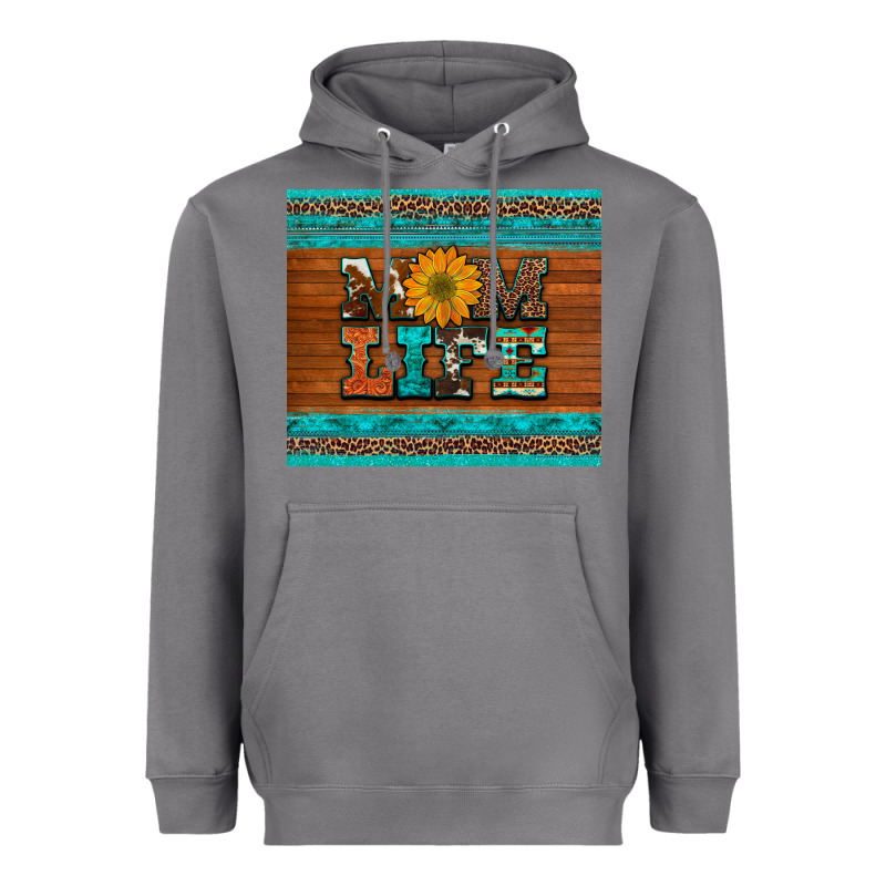 Mom Life Leopard Cowhide Turquoise Aztec Heavyweight Hoodie by Artiststas | Teevron