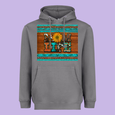 Mom Life Leopard Cowhide Turquoise Aztec Heavyweight Hoodie Designed By Artiststas