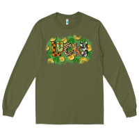 Army Green Western lucky St. Patrick's Day Long Sleeve Tee - CowGirlArtShop